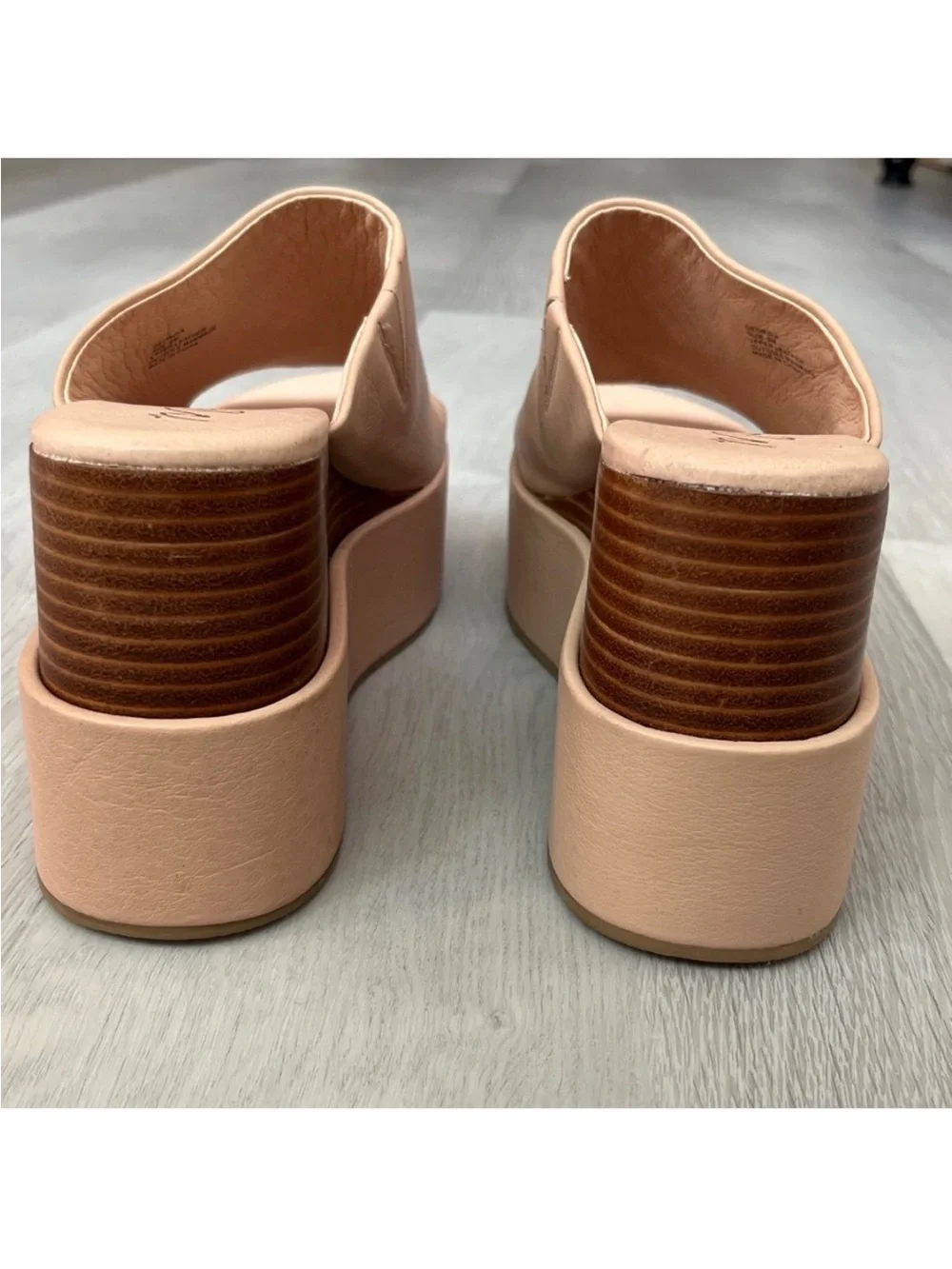 MATISSE PINK GEORGIA PLATFORM LEATHER MULE SLIP ON CHUNKY HEEL WOMENS 9